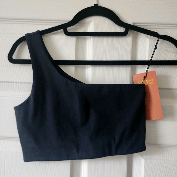 Girlfriend Collective Bianca One Shoulder Bra - Picture 1 of 3